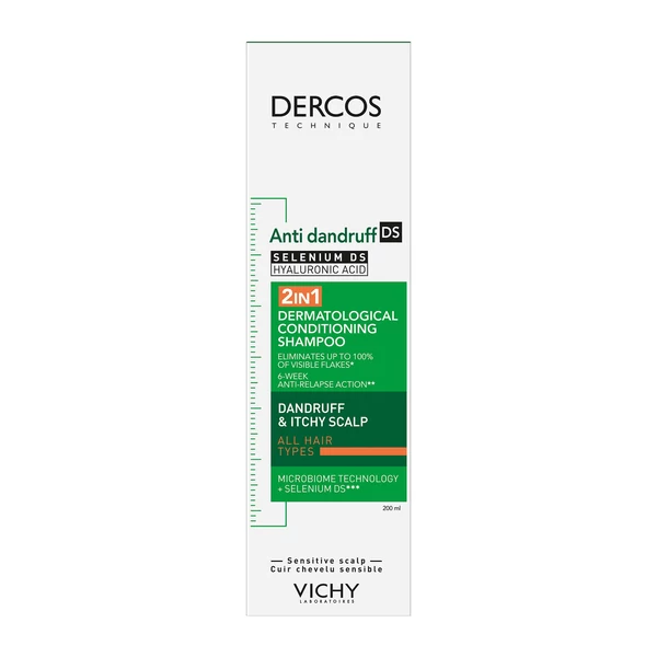 VICHY DERCOS 2IN1 SAMPON ÉS BALZSAM KORPÁSODÁS ELLEN 200ML