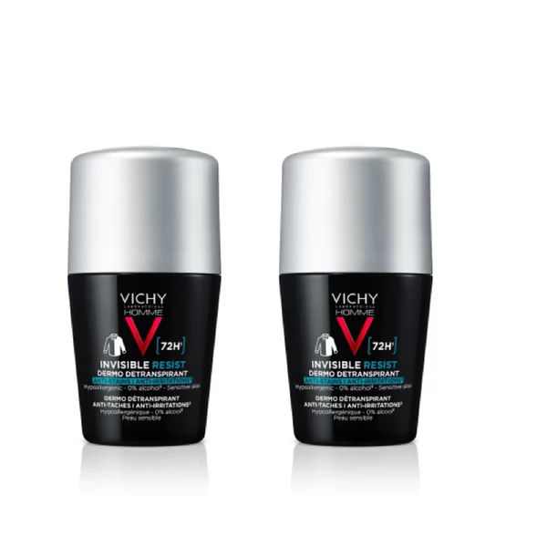 VICHY HOMME 72H INVISIBLE RESIST 50ML+50ML