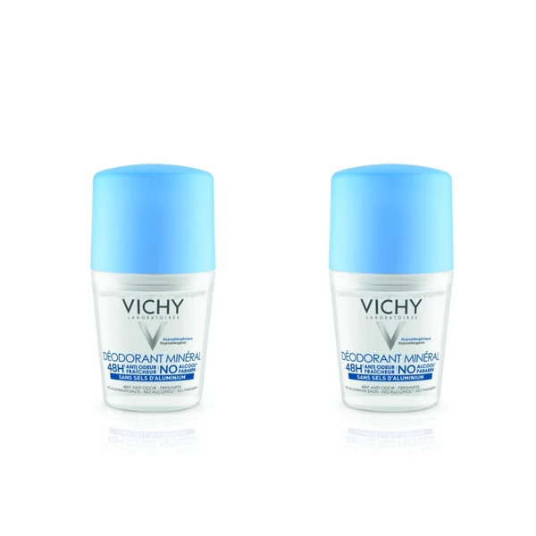 VICHY MINERAL GOLYÓS DEZODOR ÉRZÉKENY BŐRRE 50ML+50ML