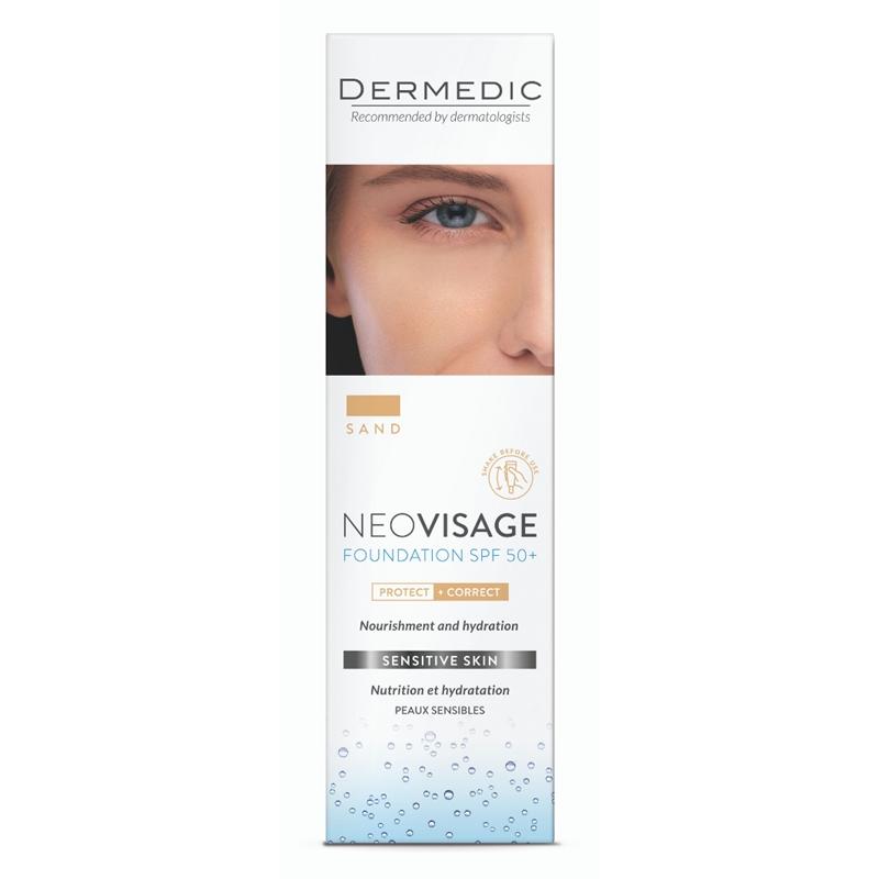 Dermedic Neovisage Tápláló és hidratáló alapozó krém SPF 50+ HOMOK 30ML