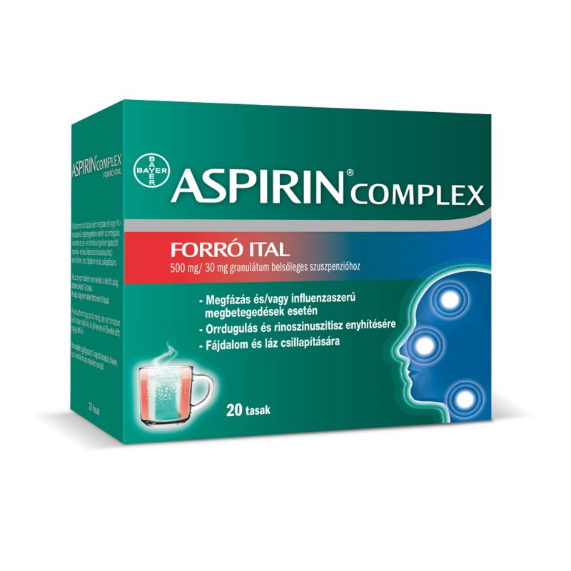 ASPIRIN COMPLEX FORRO ITAL 500MG/30MG GRAN. 10X
