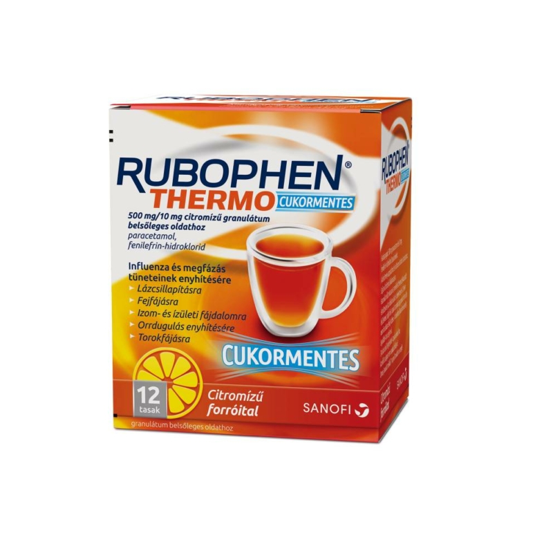 RUBOPHEN THERMO 500MG/10MG CUKORMENT.CITROM. 12X
