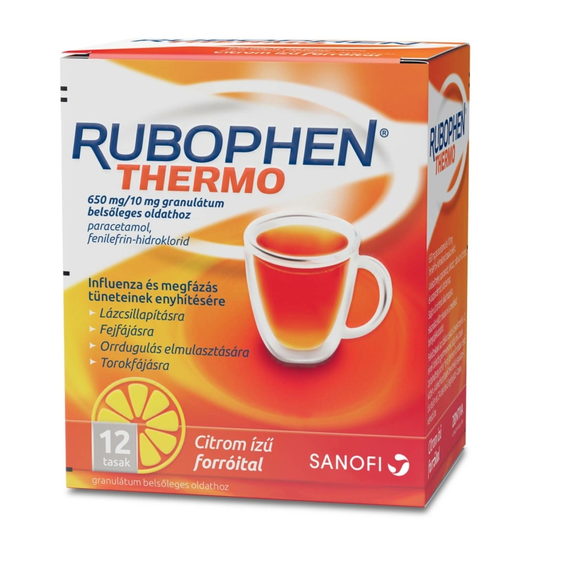 RUBOPHEN THERMO 650MG/10MG GRAN.BELS.OLD. 12X