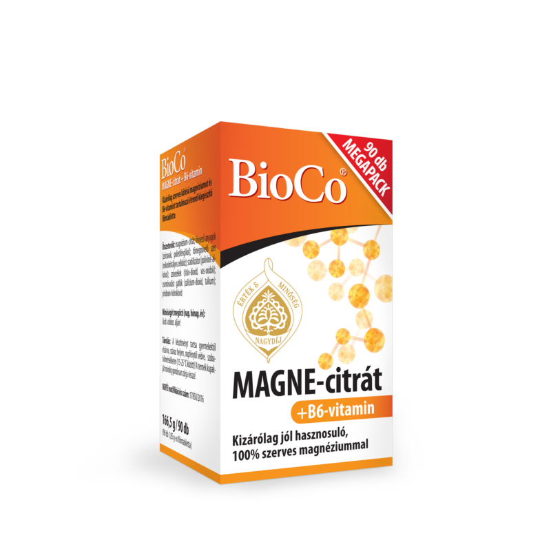 BioCo MAGNE-citrát + B6-vitamin MEGAPACK 90 db