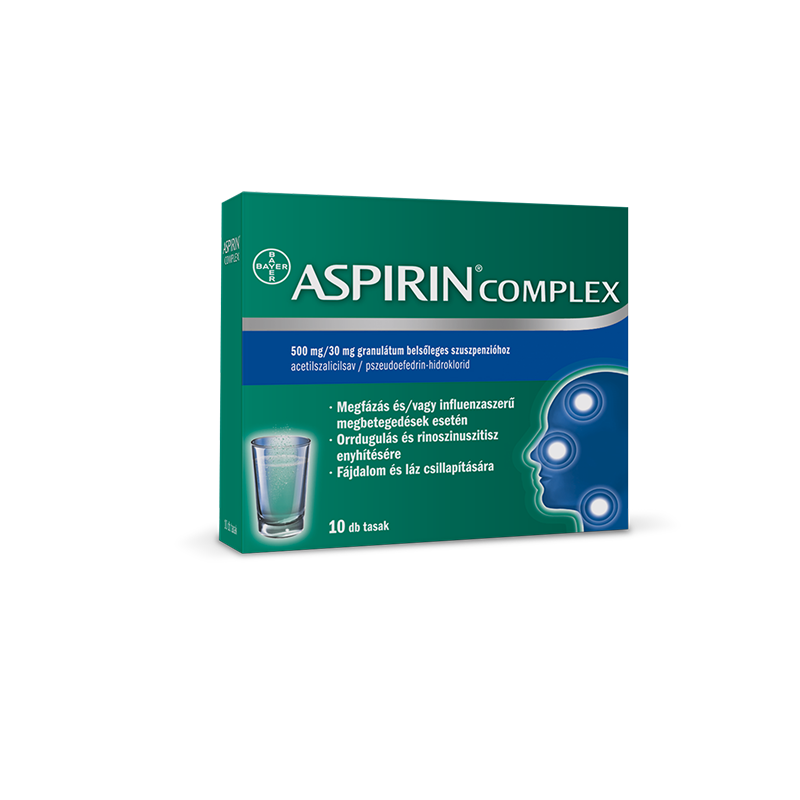 ASPIRIN COMPLEX 500MG/30MG GRANULÁTUM BELSŐLEGES SZUSZPENZIÓHOZ 10X