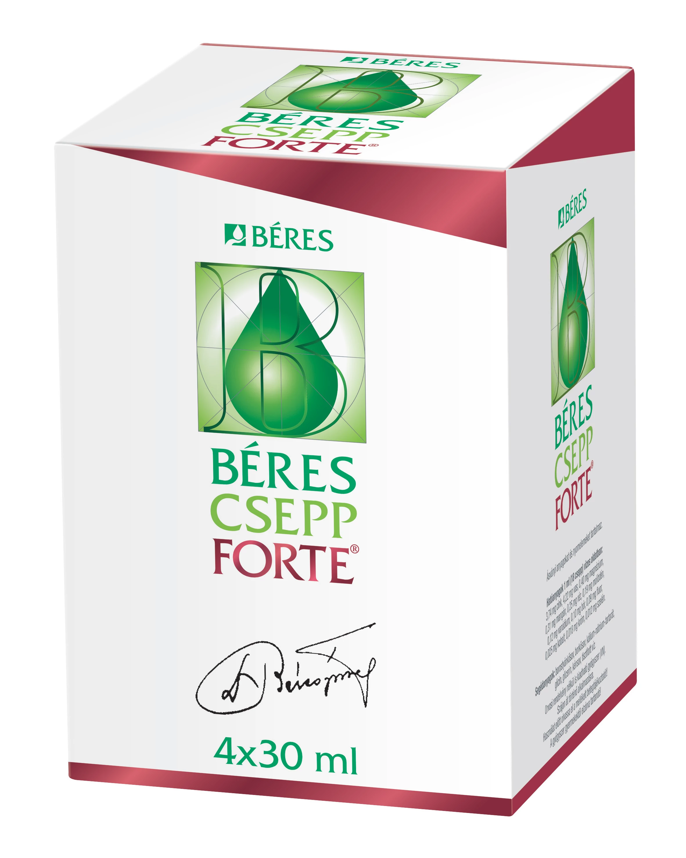 BÉRES CSEPP FORTE BELSŐLEGES OLDATOS CSEPPEK 4X 30ML