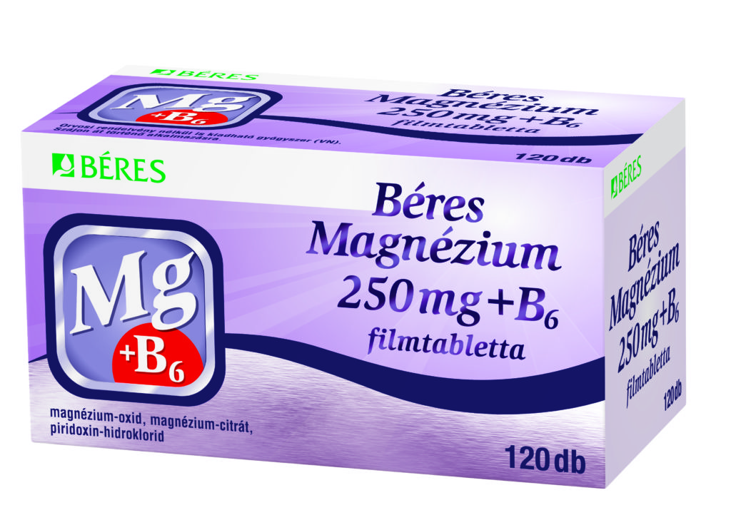 BÉRES MAGNÉZIUM 250 MG+B6 FILMTABLETTA 120X
