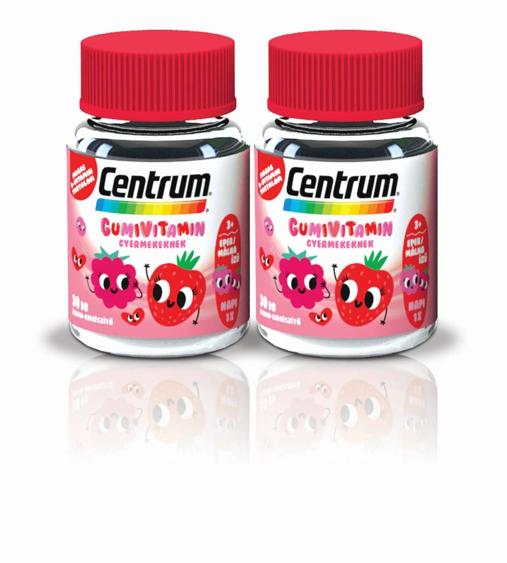 CENTRUM GUMIVITAMIN GYERMEK EPER/MÁLNA 2X30 