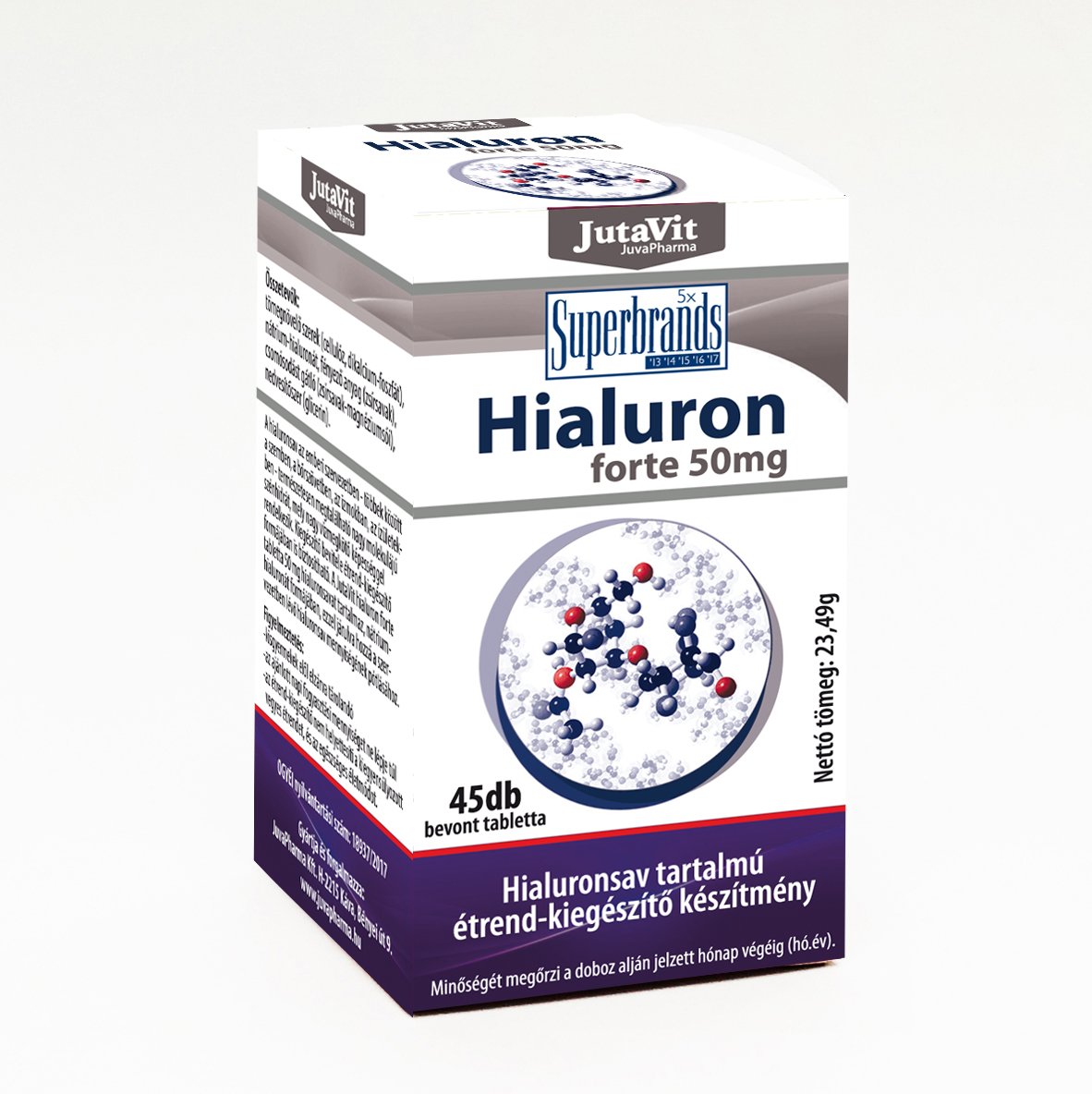 JUTAVIT HIALURON FORTE 50MG TABLETTA 45X - LEJÁRAT: 2023.05.31.