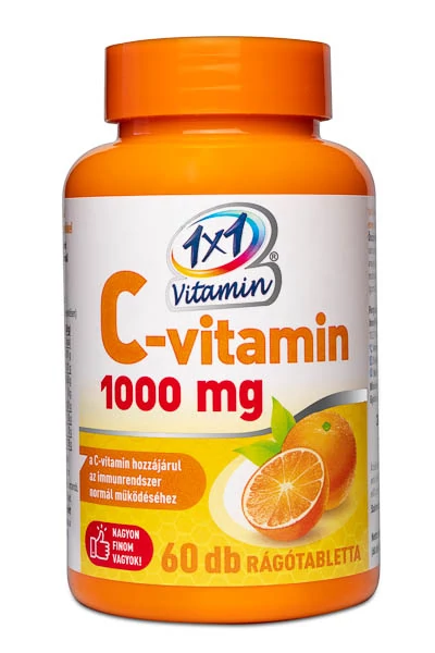 1X1 VITADAY C-VITAMIN 1000MG RÁGÓTABLETTA NARANCS 60X