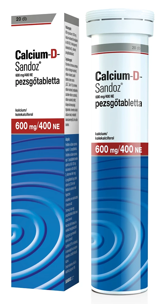 CALCIUM-D-SANDOZ 600MG/400 NE PEZSGŐTABLETTA 20X
