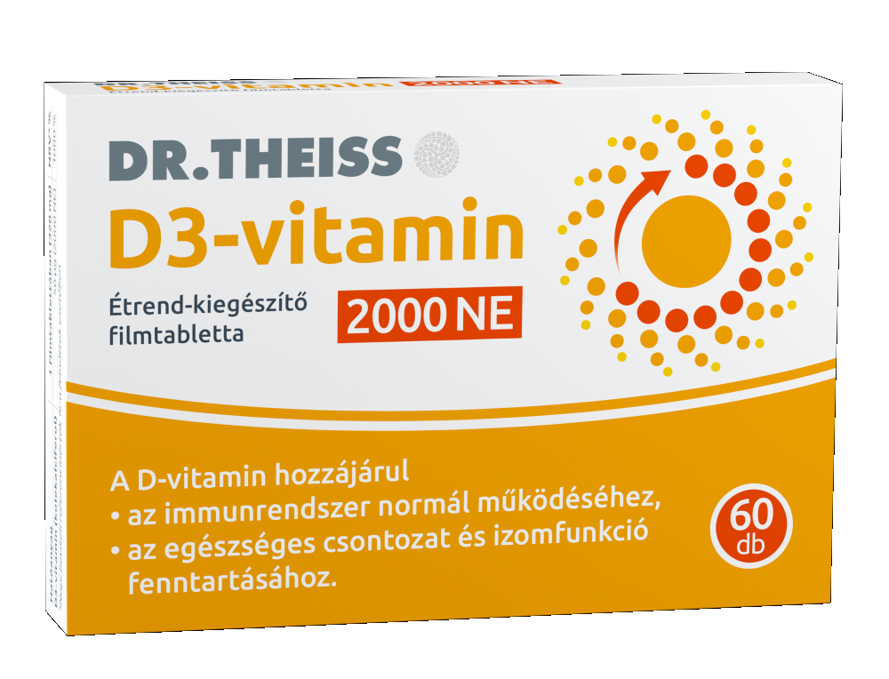 DR THEISS D3-VITAMIN 2000NE ÉTRENDKIEGÉSZÍTŐ FILMTABLETTA 60X