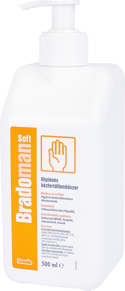 BRADOMAN SOFT OLDAT KÉZFERTŐTLENÍTŐ 500ML