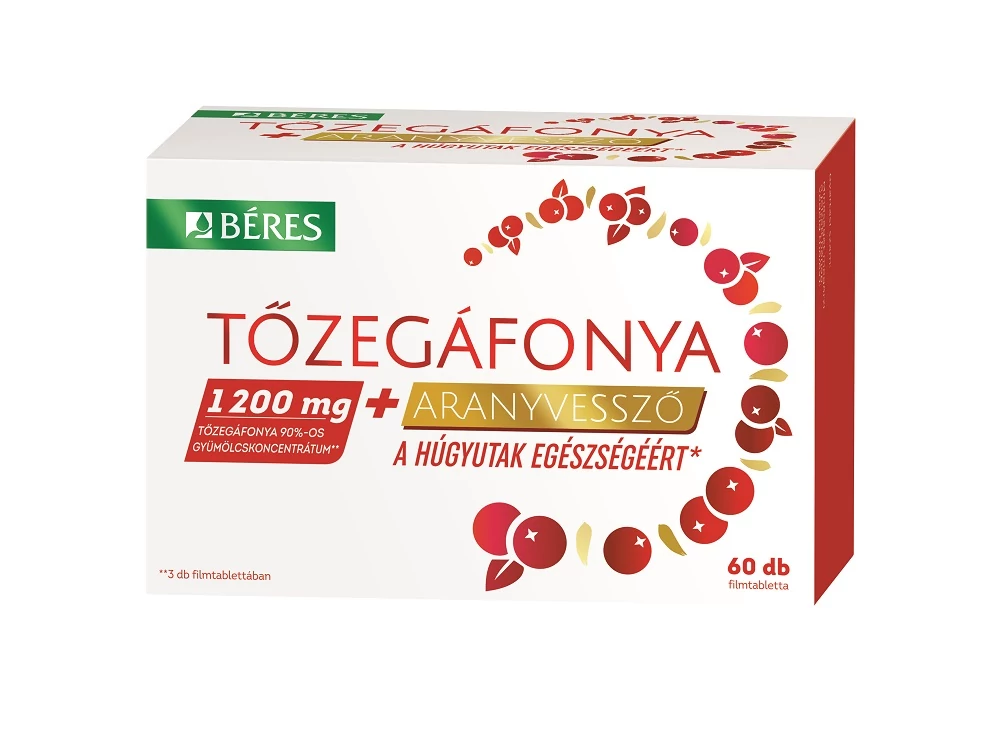 BÉRES TŐZEGÁFONYA ARANYVESSZŐ FILMTABLETTA 60X