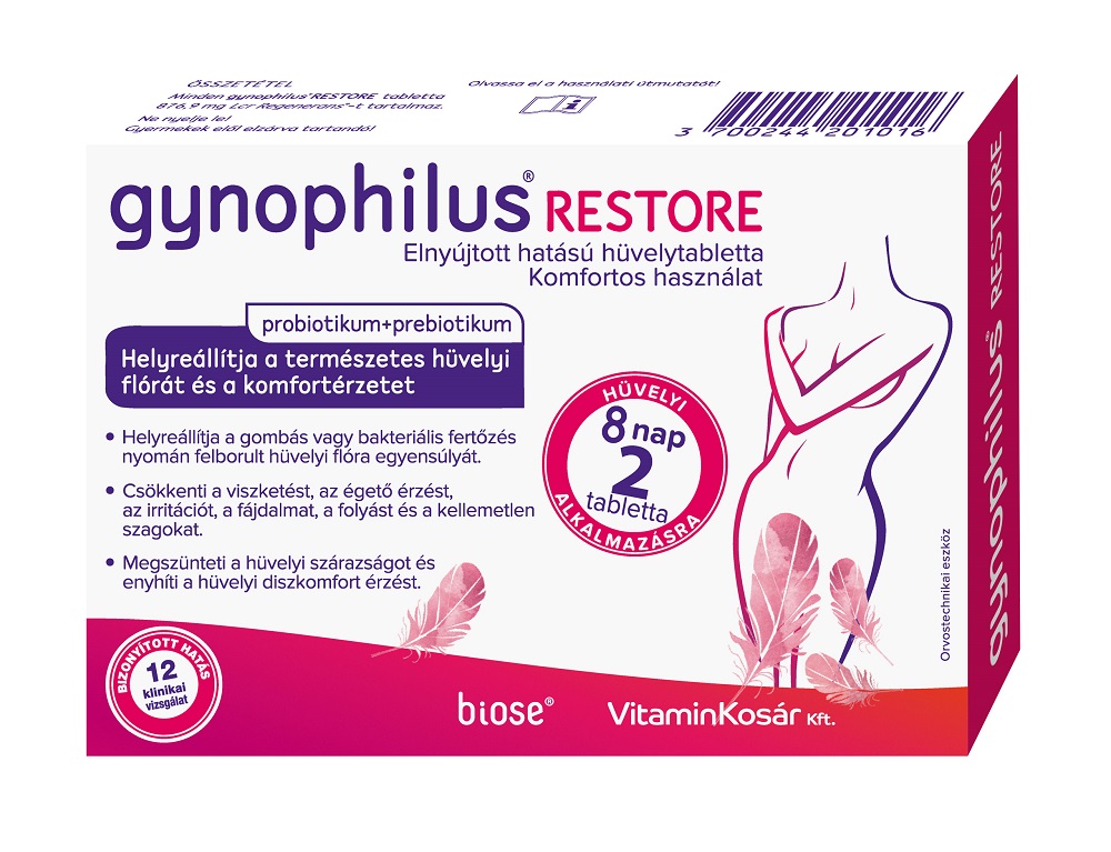 GYNOPHILUS RESTORE HÜVELYTABLETTA 2X