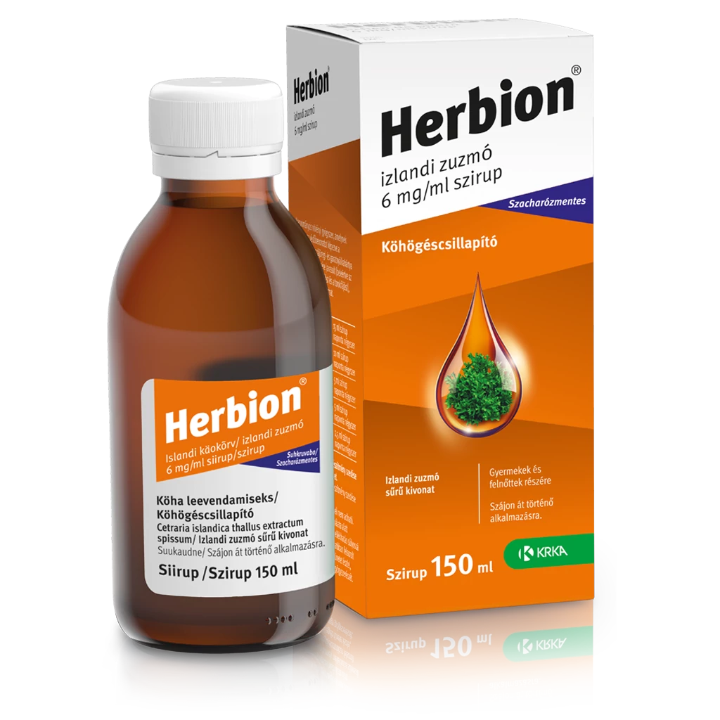 HERBION IZLANDI ZUZMÓ 6MG/ML SZIRUP  1X150ML