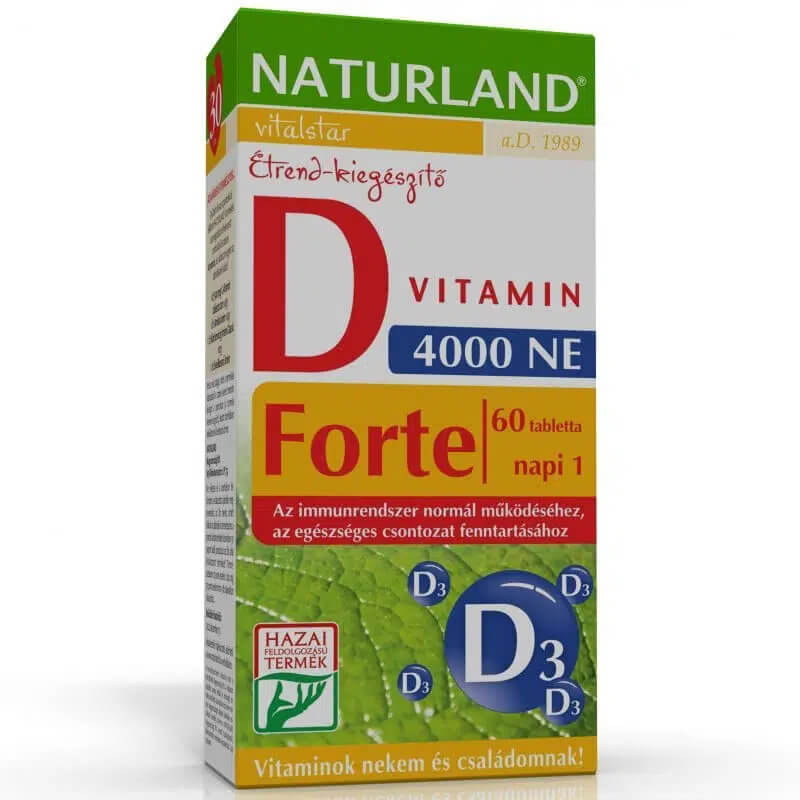 NATURLAND D-vitamin Forte tabletta 60x