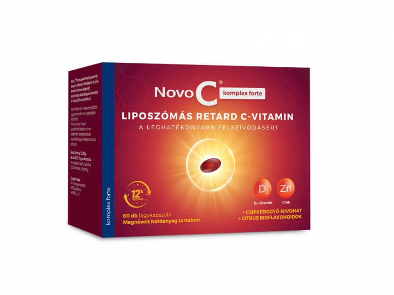 Novo C® komplex forte - Liposzómás retard C-vitamin, D3-vitamin és cink 60 db