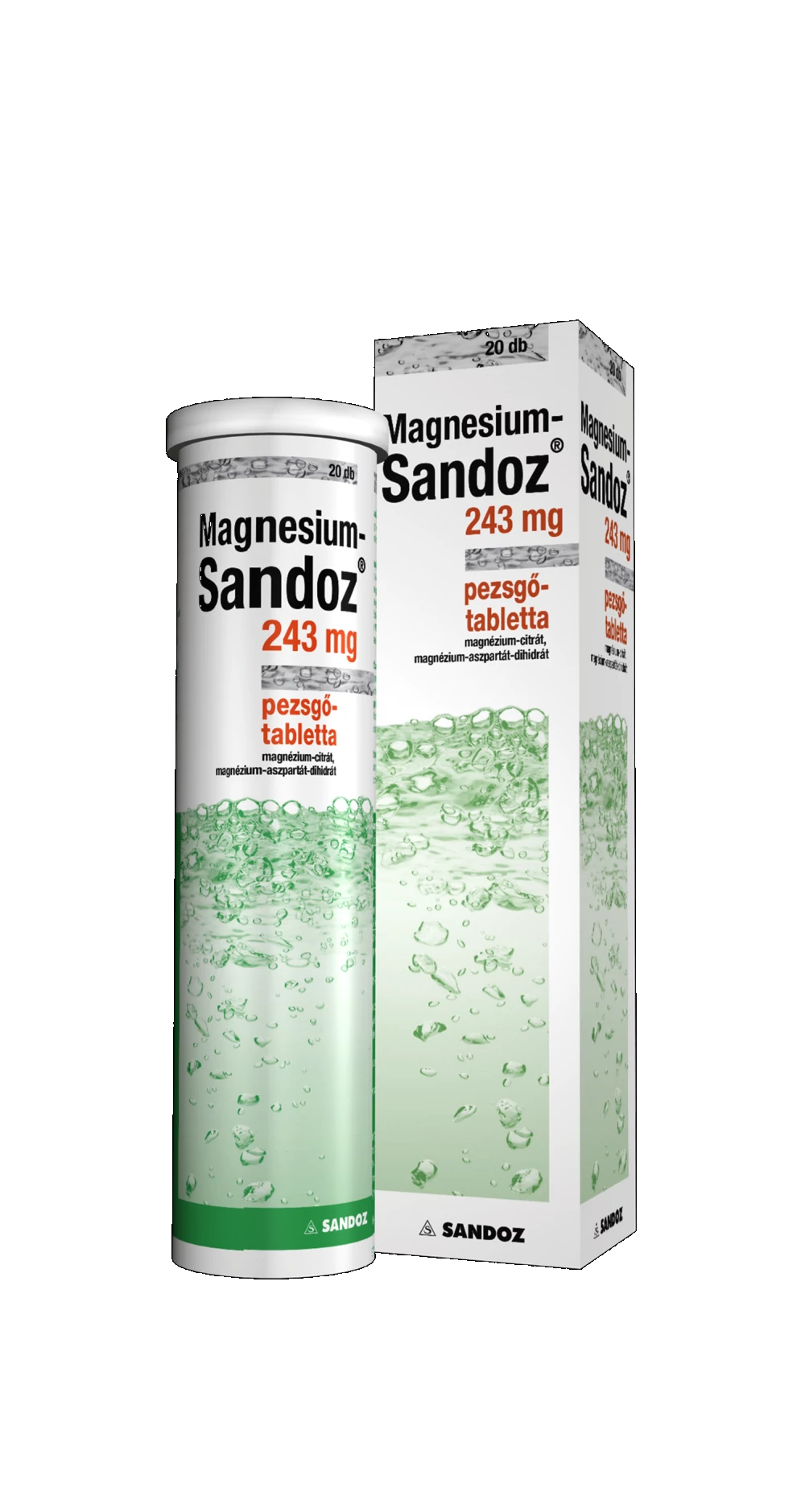 MAGNESIUM-SANDOZ 243MG PEZSGŐTABLETTA 20X