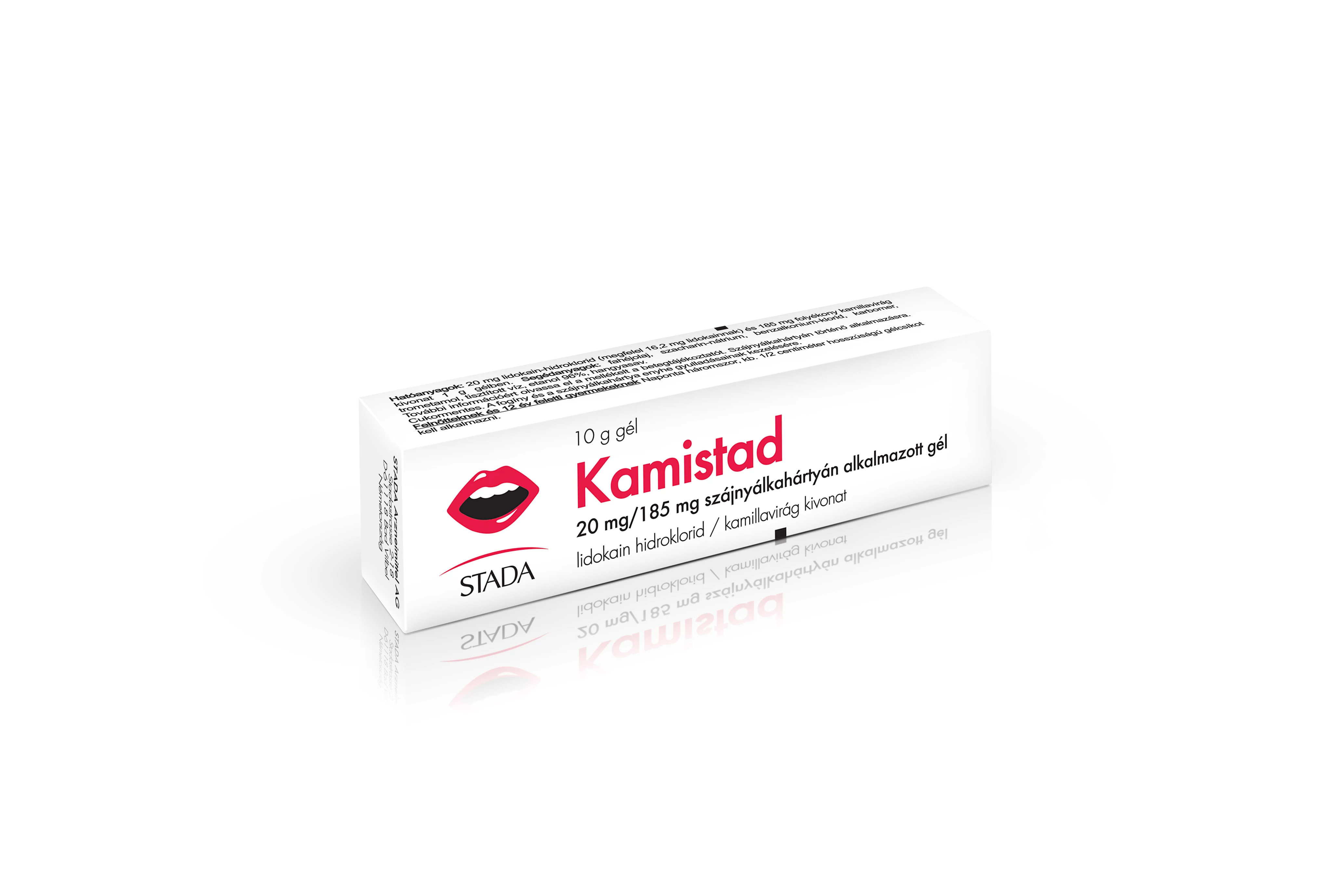 KAMISTAD 20MG/185MG SZÁJNYÁLKAHÁRTYÁN ALKALMAZOTT GÉL 1X10G