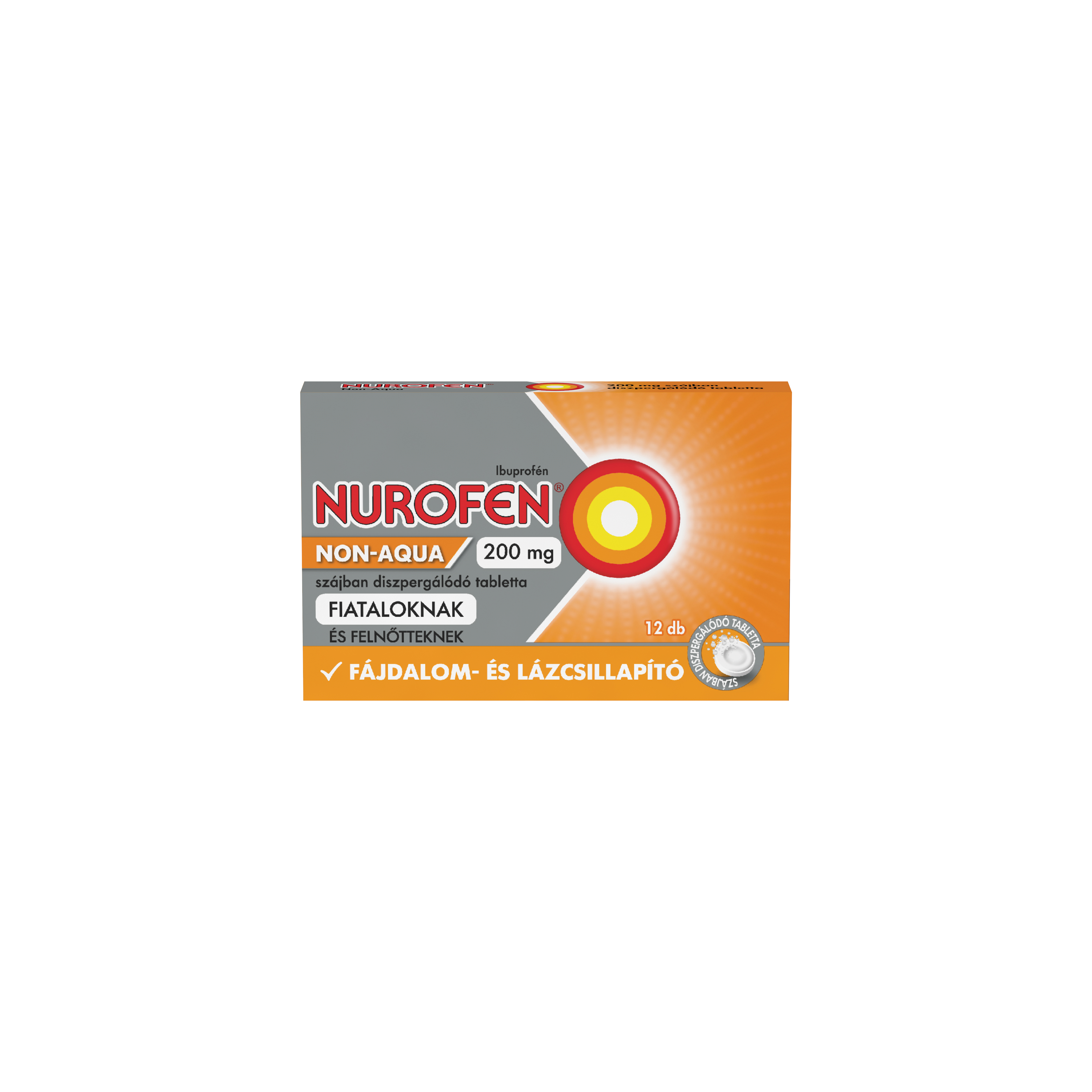 NUROFEN NON-AQUA 200MG SZÁJBAN DISZPERGÁLÓ TABLETTA  12X