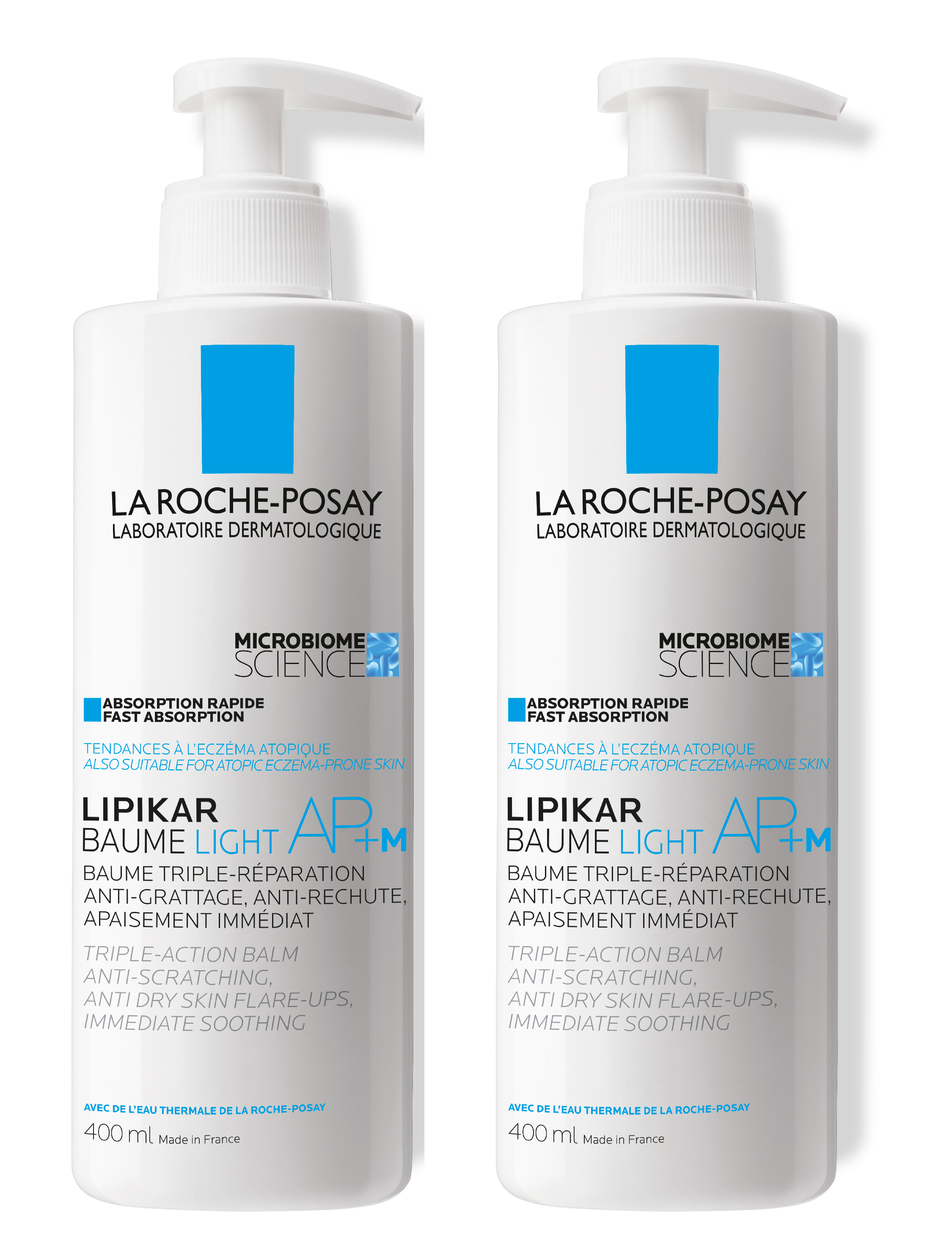 LA ROCHE-POSAY LIPIKAR AP+M BALZSAM LIGHT 2X400ML