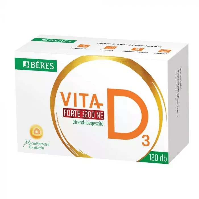 BÉRES VITA-D3 FORTE 3200NE TABLETTA 120X - LEJÁRAT: 2025.09.30.