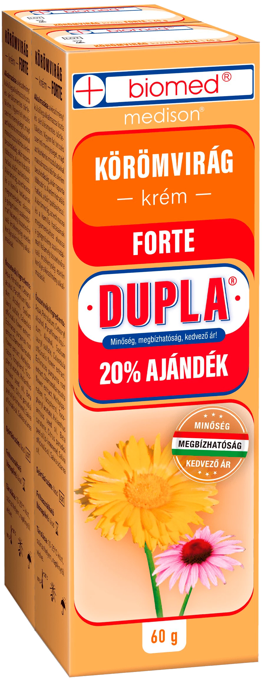 BIOMED KÖRÖMVIRÁG FORTE KRÉM 2X 60G DUO
