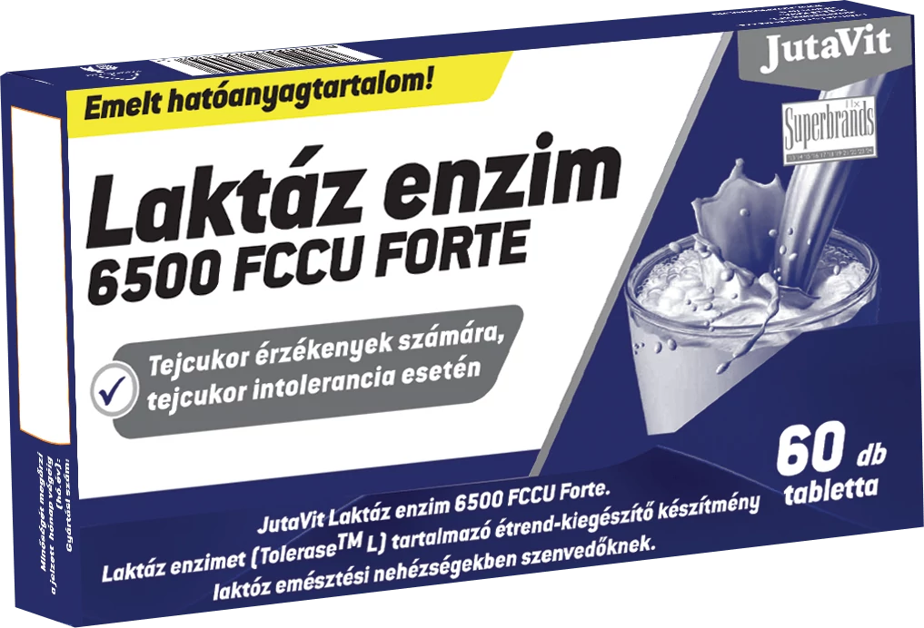 JUTAVIT LAKTÁZ ENZIM 6500 FCCU FORTE TABLETTA 60X