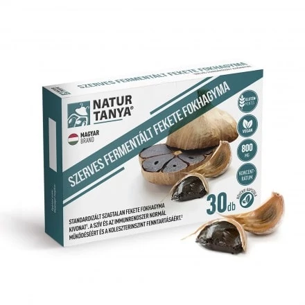 NATUR TANYA FERMENTÁLT FEKETE FOKHAGYMA 800MG 30X
