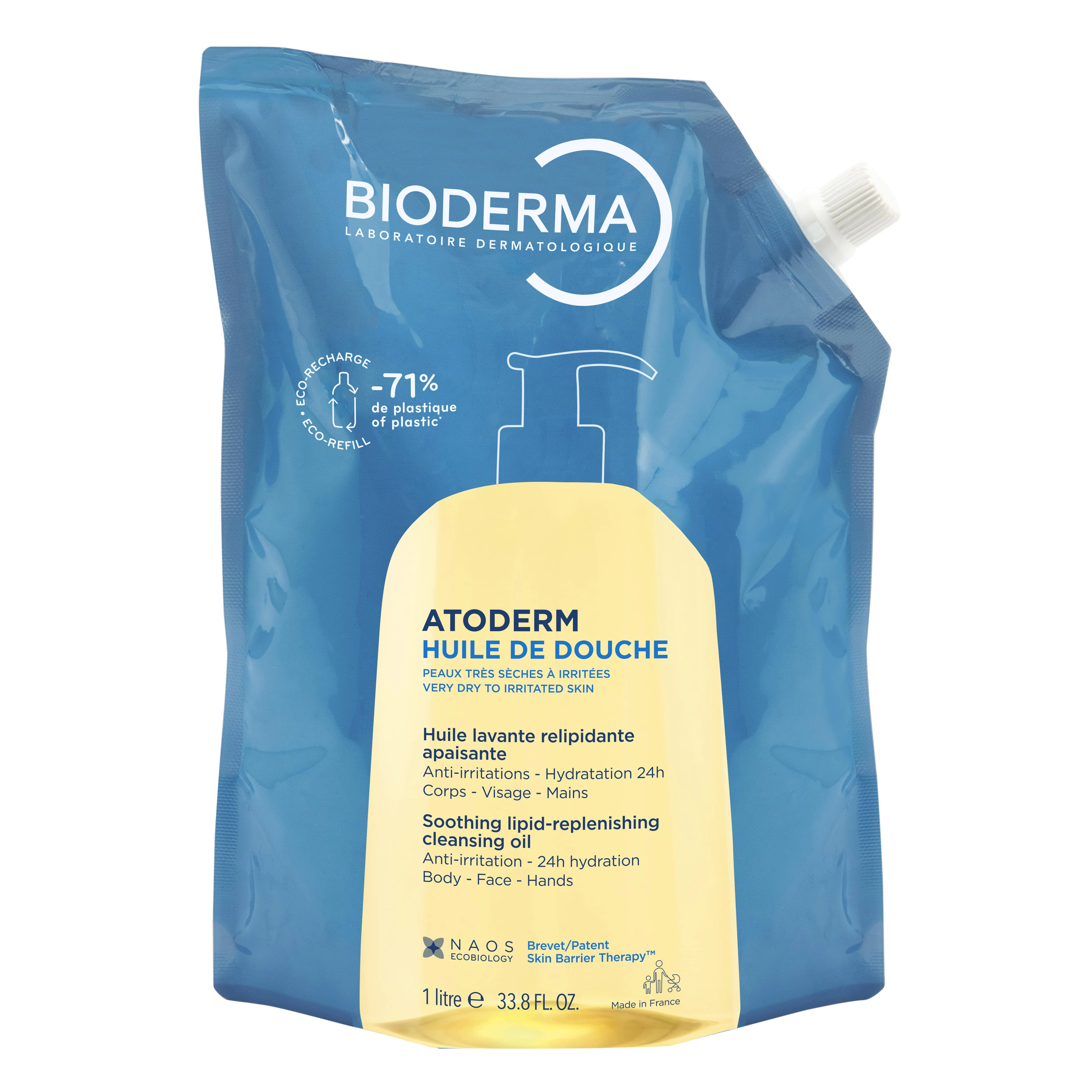 BIODERMA ATODERM OLAJTUSFÜRDŐ ÖKO-UTÁNTÖLTŐ 1L