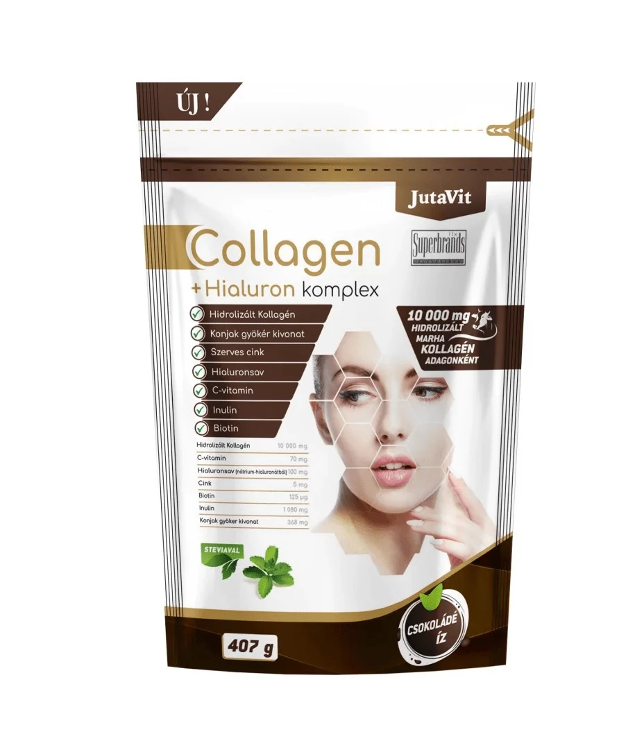JUTAVIT COLLAGEN+HIALURON KOMPLEX CSOKOLÁDÉ 407G