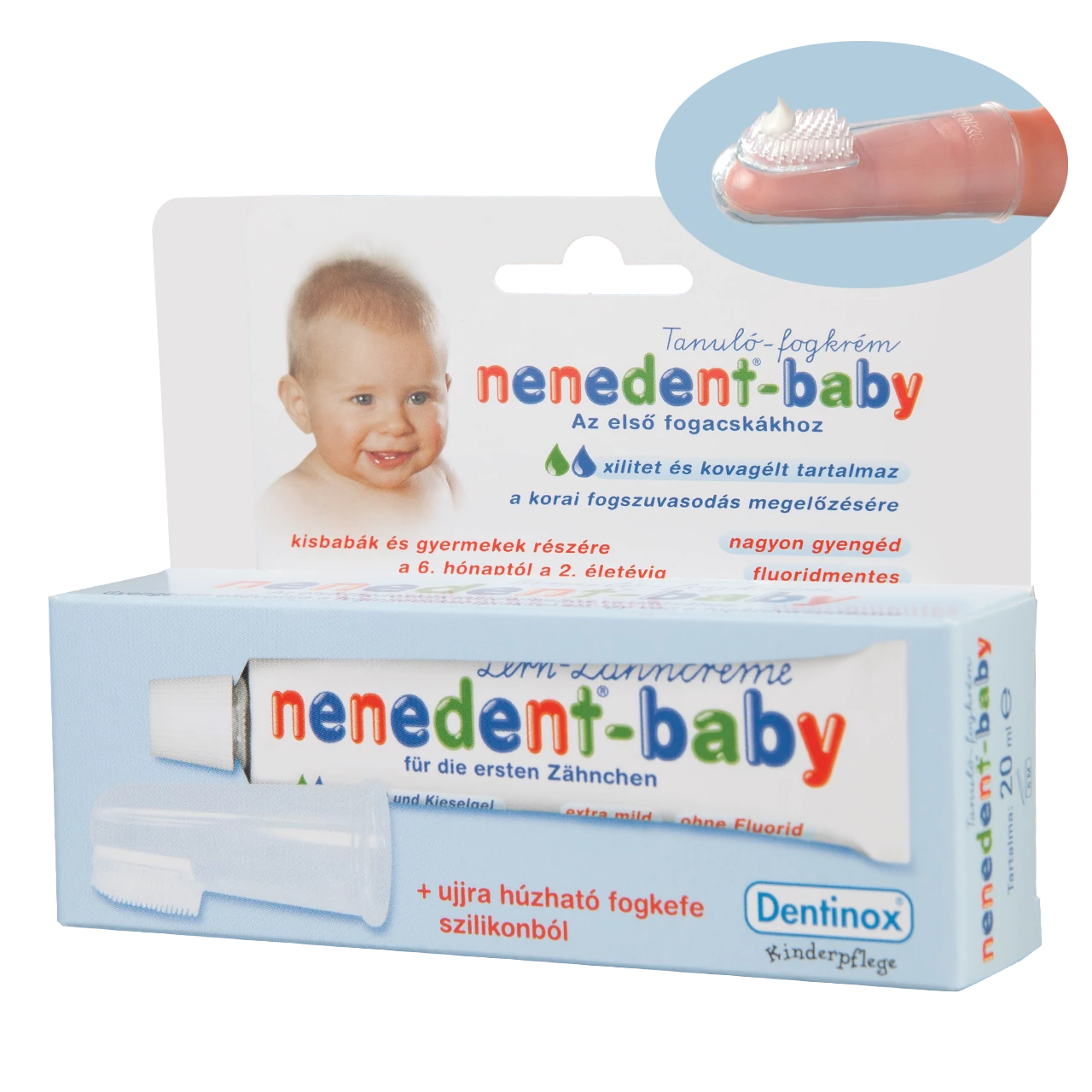 NENEDENT BABY TANULÓ SZETT FOGKRÉM 20ML+FOGKEFE - LEJÁRAT: 2025.08.31.