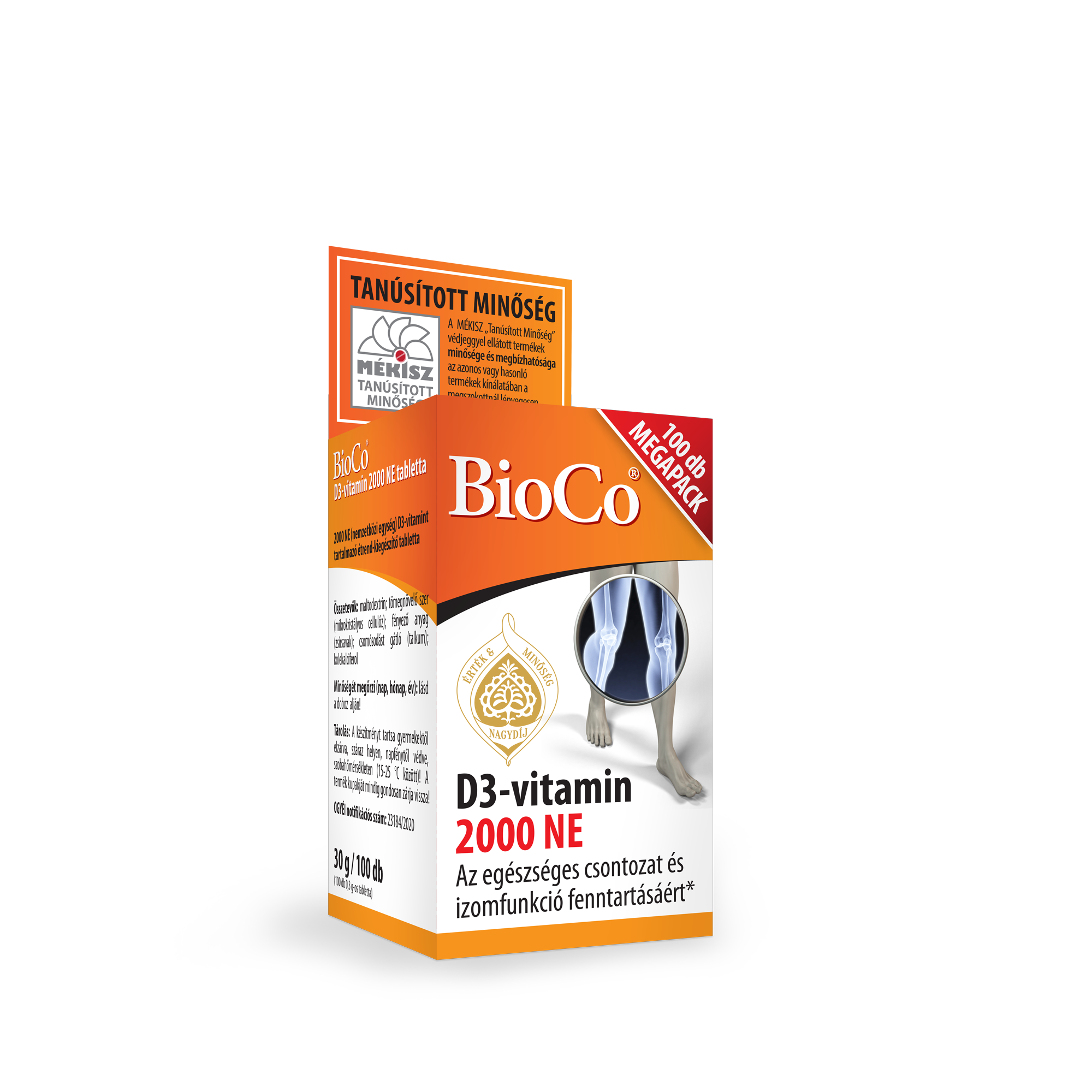 BioCo D3-vitamin 2000 NE Megapack 100 db