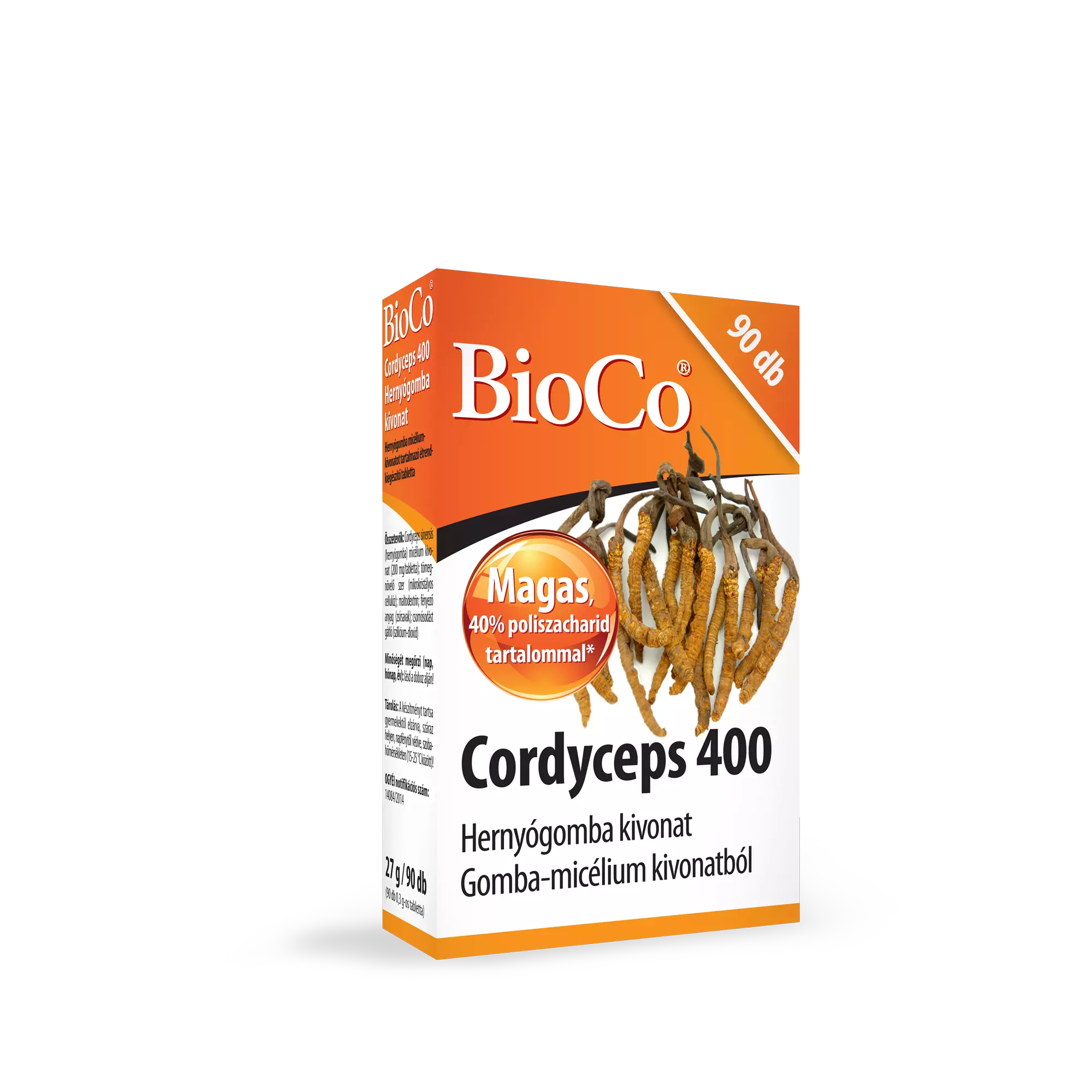 BioCo Cordyceps 400 Hernyógomba kivonat 90 db 