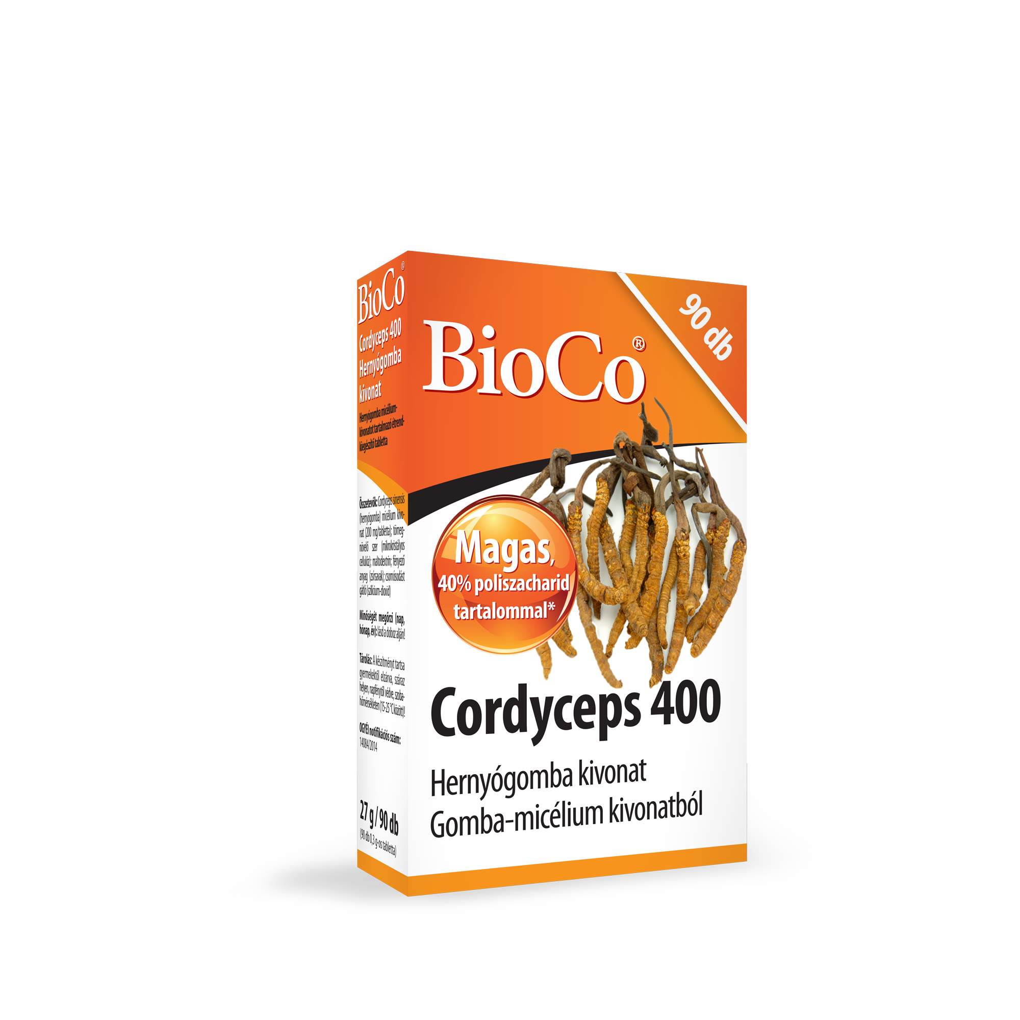 BioCo Cordyceps 400 Hernyógomba kivonat 90 db - LEJÁRAT: 2023.11.30.