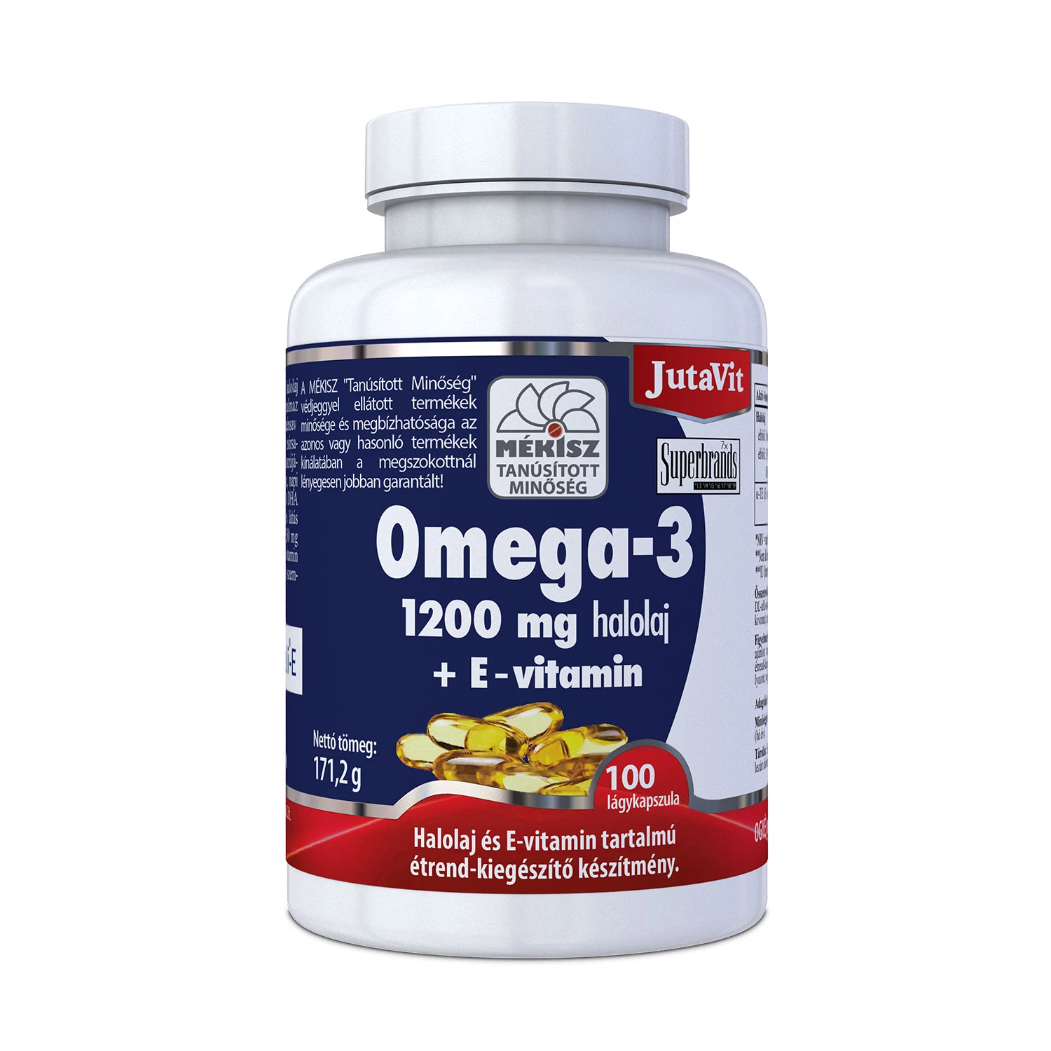 JUTAVIT OMEGA-3 HALOLAJ 1200MG+E KAPSZULA 100X