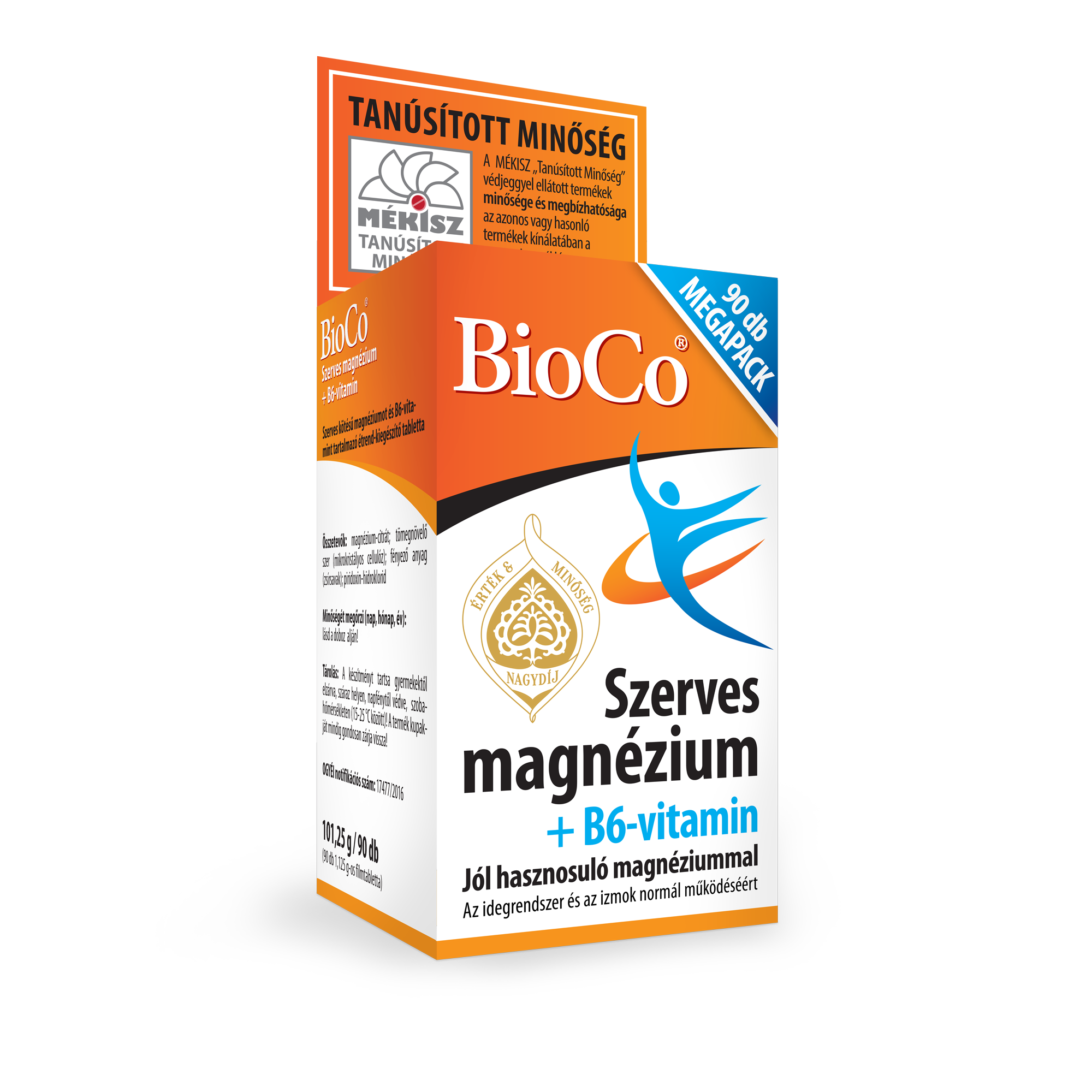 BioCo Szerves Magnézium+B6-vitamin Megapack 90 db