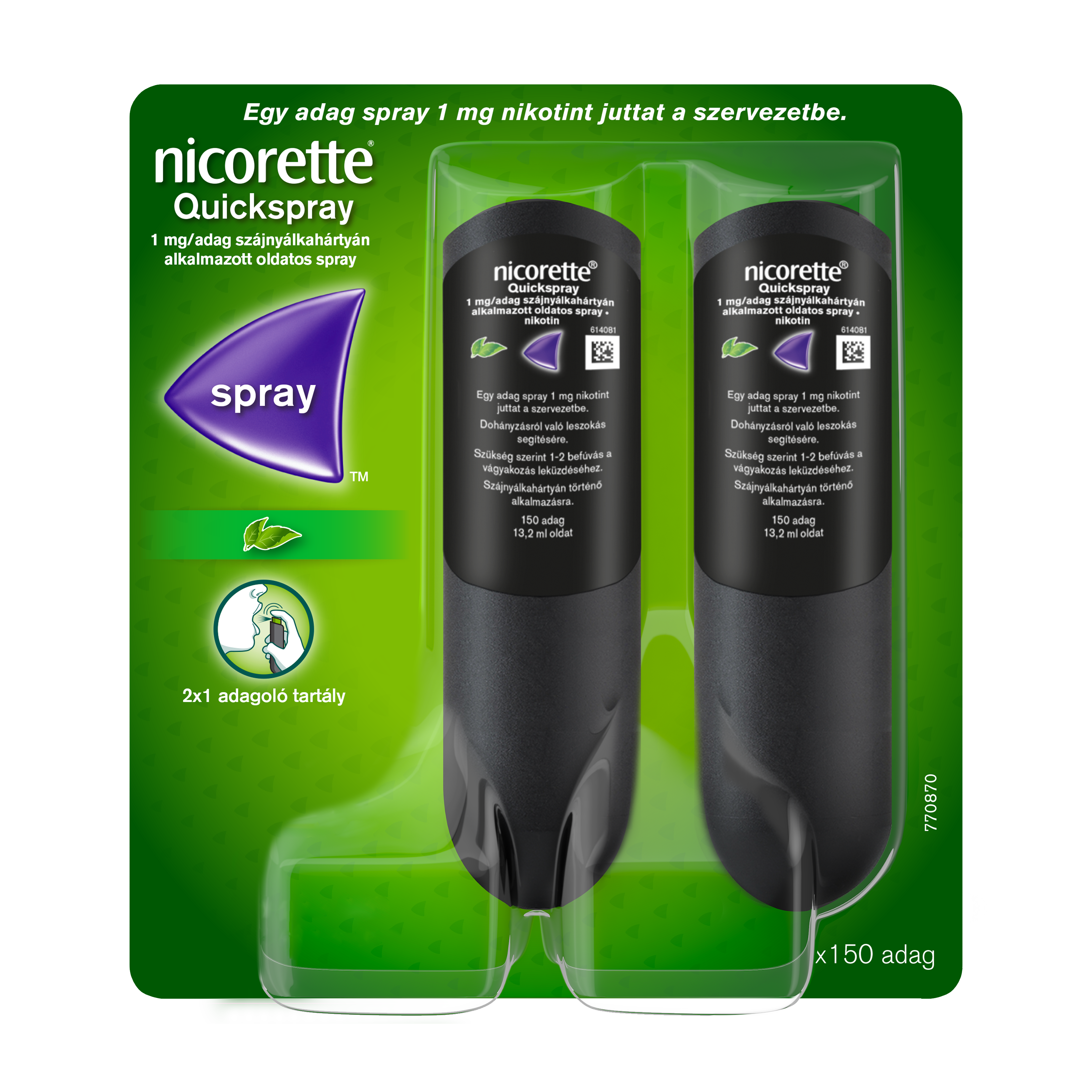 NICORETTE QUICKSPRAY 1MG/ADAG SPRAY 2X13,2ml