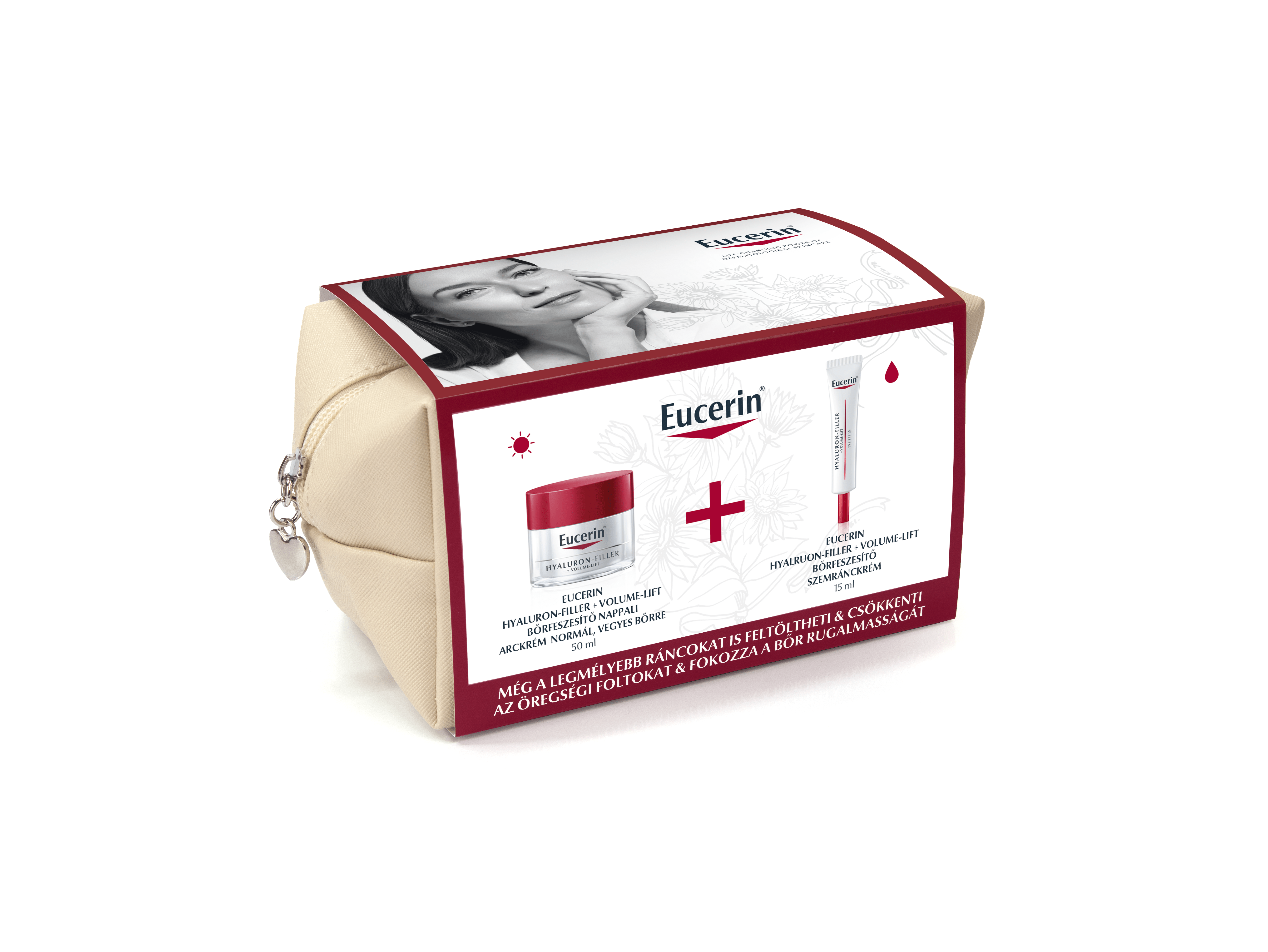 EUCERIN HYALURON-FILLER + VOLUME LIFT NAPPALI + SZEMRÁNCKRÁM 50ML + 15ML