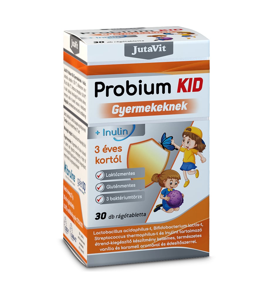 JUTAVIT PROBIUM KID + INULIN RÁGÓTABLETTA 30X