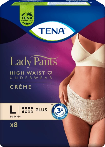 TENA LADY PANTS PLUS L INKONTINENCIA FEHÉRNEMŰ KRÉM SZÍNŰ 8X
