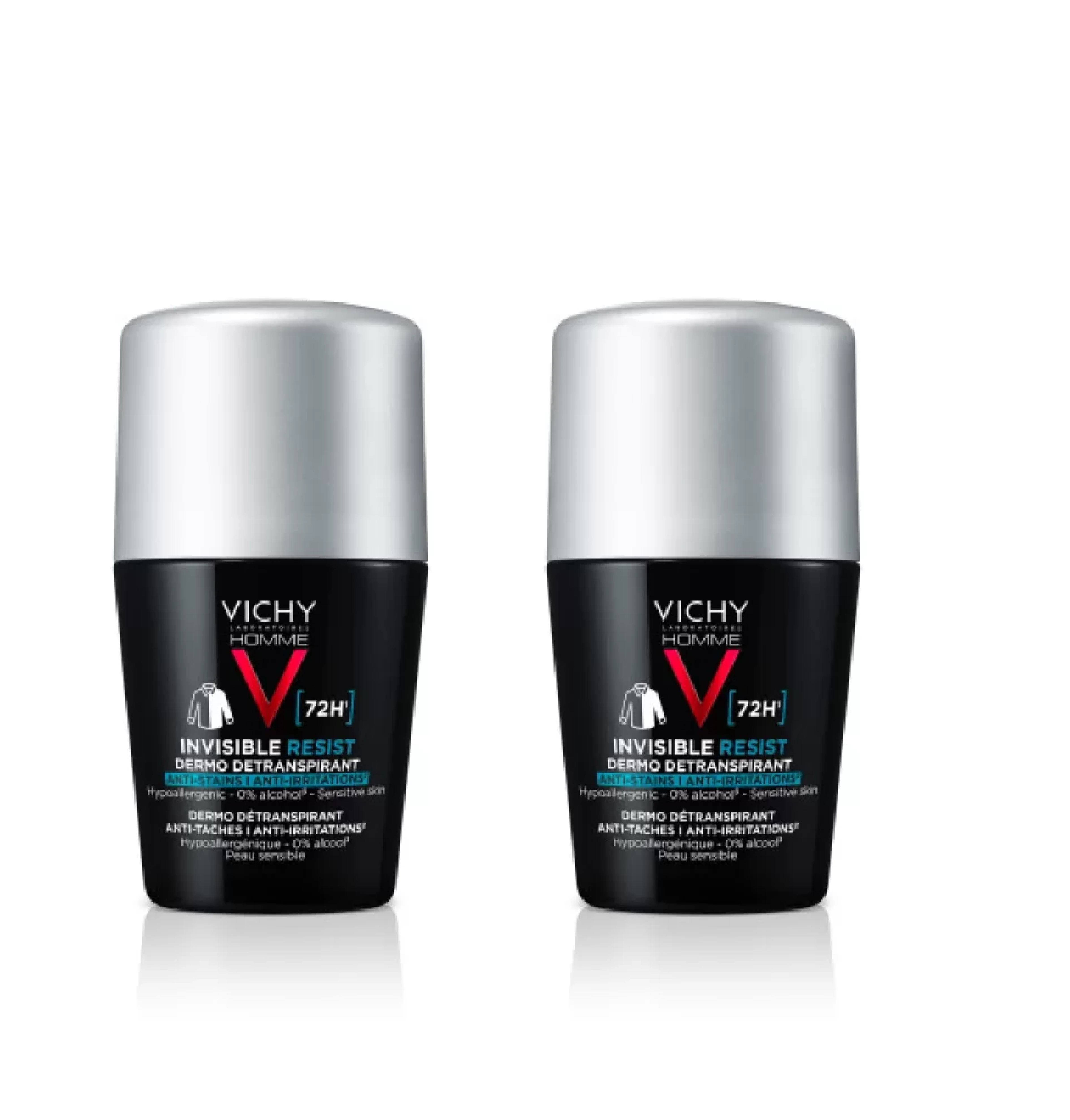 VICHY HOMME 72H INVISIBLE RESIST 50ML+50ML