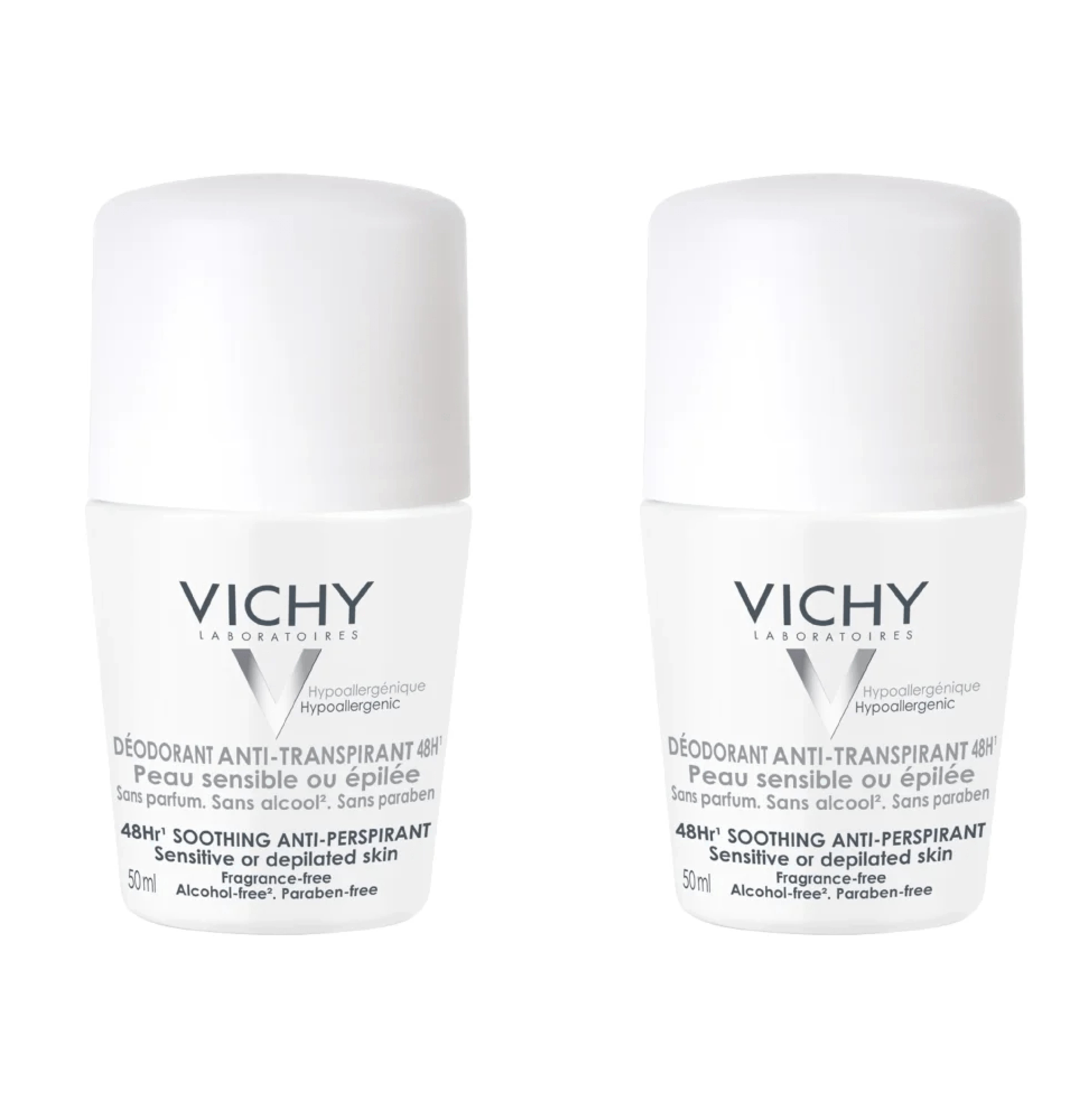 VICHY IZZADSÁGSZABÁLYOZÓ GOLYÓS DEZODOR ÉRZÉKENY, EPILÁLT BŐRRE 50ML+50ML